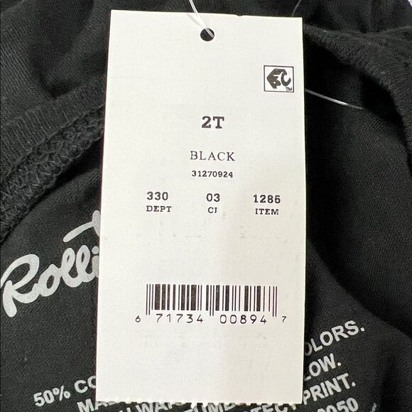 The Rolling Stones US Tour ‘78 Black t-shirt size 2T NWT - Picture 9 of 9